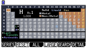 fx-CG50AU Physium Periodic Table