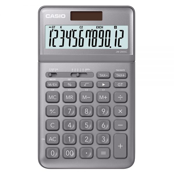 CASIO JW200SCGY Compact Desktop Calculator Grey | CASIO Education