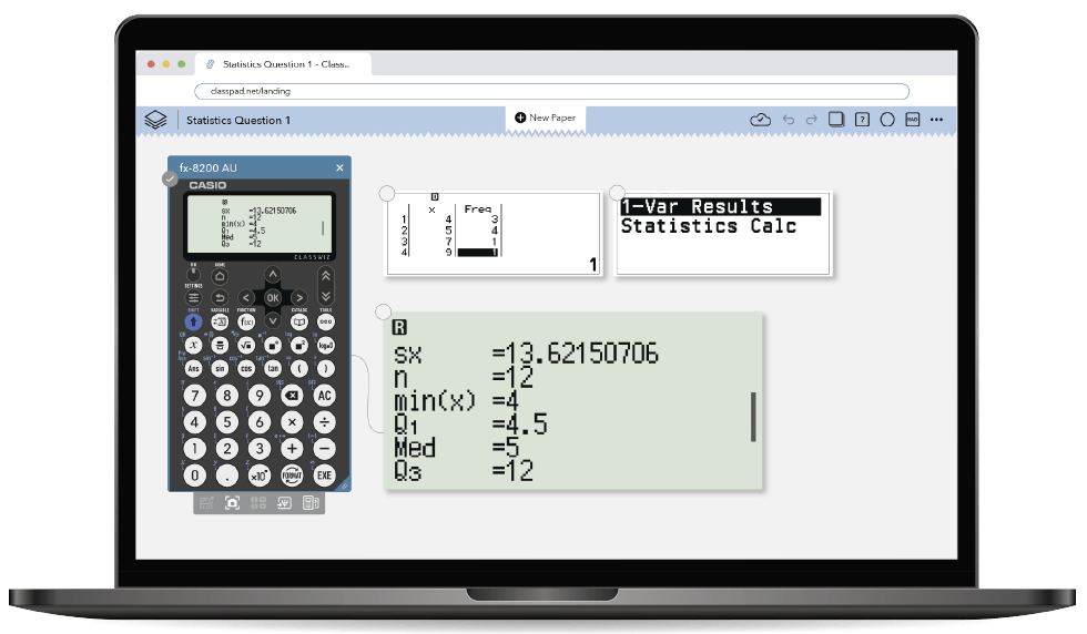 Highlight Key Equations | fx-8200 AU Calculator
