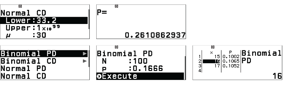 fx-8200 AU Probability Calculations