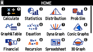 fx-1AU GRAPH home screen